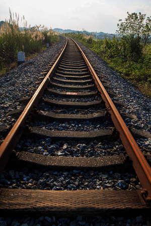 Railroad tracks.のeditorial素材