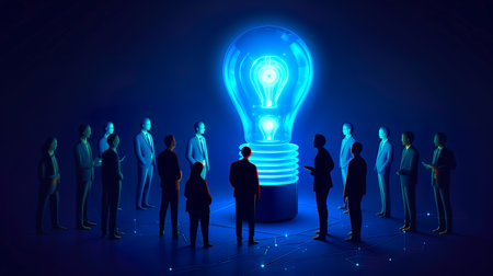 Business innovation technology digital concept, start up, new business idea. Generative Ai technology.の素材