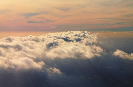 clouds over skyの写真素材