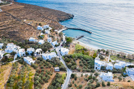 Aerial view of village in Tinos island, Greeceのeditorial素材
