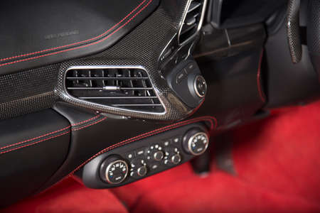 AC unit in sports car interiorの写真素材