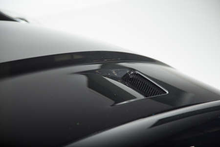 Bonnet of sports car in black