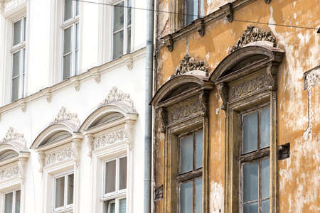 Front of a house in Krakowのeditorial素材