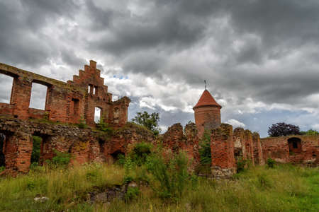 ruin of a castle in Polandの写真素材