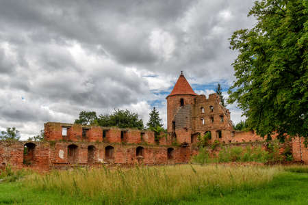 ruin of a castleの写真素材