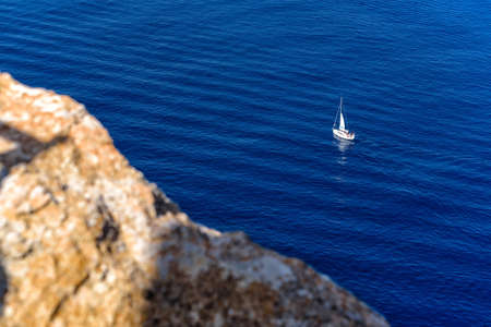 sailing boat sailing in the Sea Mediterenean