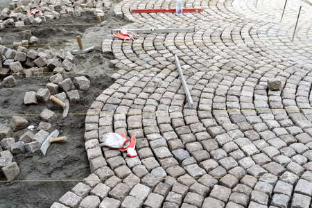 pavement worksの写真素材