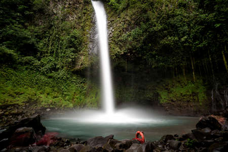 waterfall in the jungleの写真素材