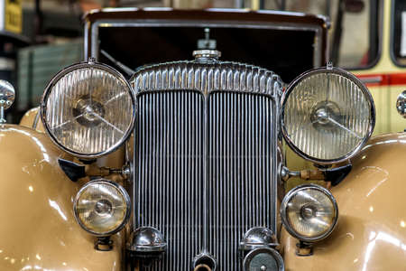 details of a classic car in a museumのeditorial素材
