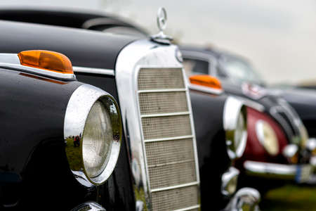 details of a classic car in a museumのeditorial素材