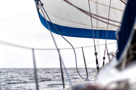 sailing on a sailing yacht on the ocean
