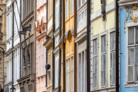 Old town of Prague in the Czech Republic with historic buildingsのeditorial素材