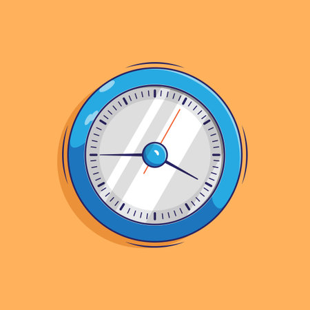 Cool cartoon vector illustration of wall clock. flat design wall clock vector isolated concept. cartoon style.のイラスト素材