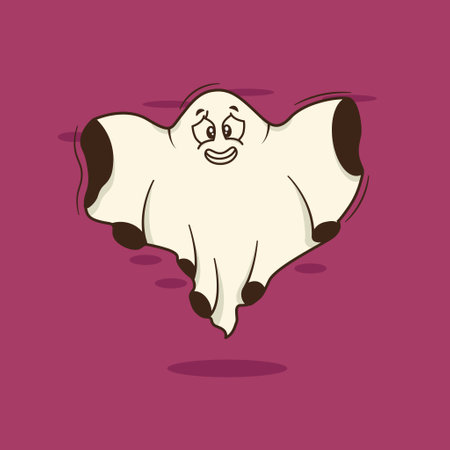 Vector illustration icon of sad ghost by Camhiuのイラスト素材