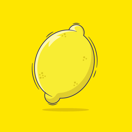free vector of cute cartoon lemon icon mascot.のイラスト素材