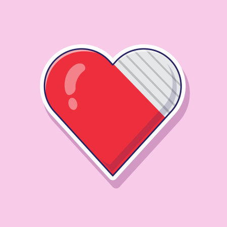 Cute cartoon design of broken love vector illustration symbol icon mascot collection setのイラスト素材