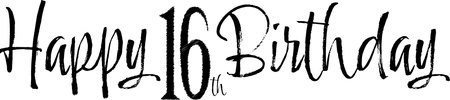 Happy 16th Birthdayのイラスト素材