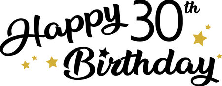 Happy 30th Birthdayのイラスト素材