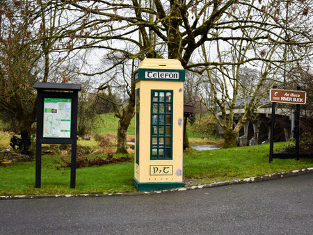 Irish telephone booth. Telefon. Irish Scenery.