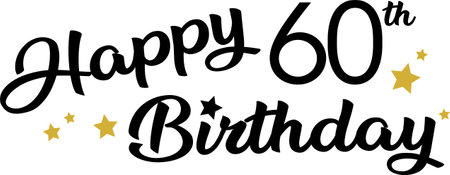 Happy 60th Birthdayのイラスト素材