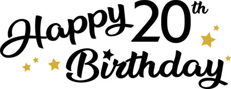 Happy 20th Birthdayのイラスト素材