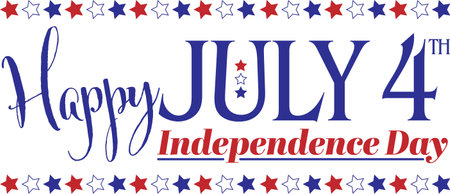 Happy 4th of July - Independence Dayのイラスト素材