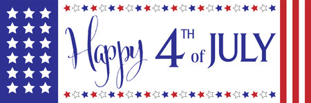 Happy 4th of July - Independence Dayのイラスト素材