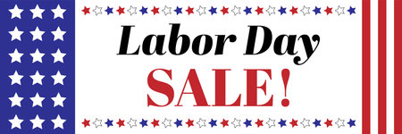 Labor Day SALE, shopping, Stars and Stripesのイラスト素材