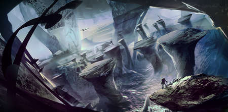 digital illustration of micro world environmentの写真素材