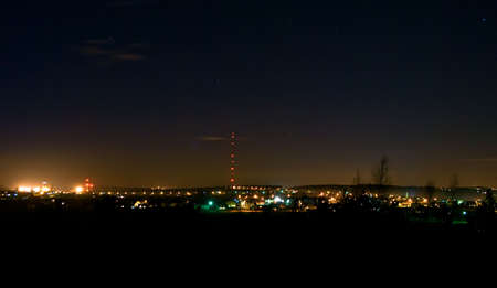 night panorama from the hillの写真素材