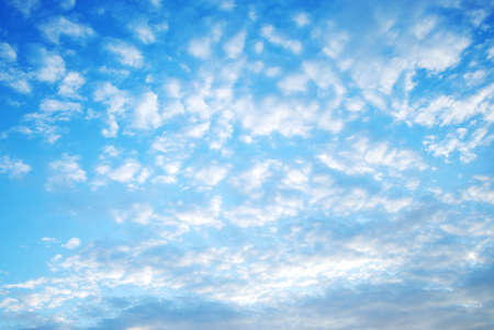 blue sky with cloudsの写真素材