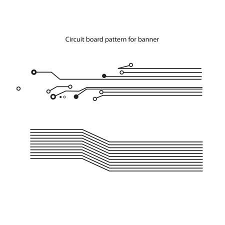 Circuit board pattern for banner backgroundのイラスト素材