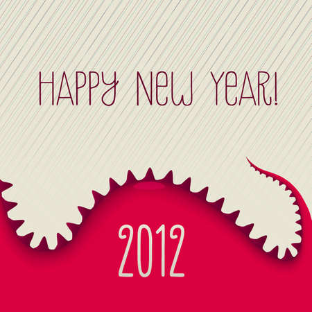 New Year Dino, Vector Illustration のイラスト素材