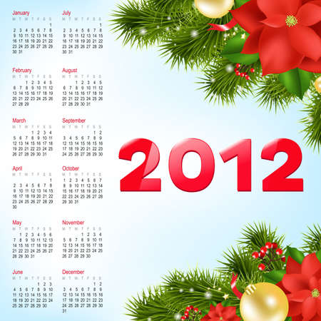 Calendar 2012, Vector Illustrationのイラスト素材