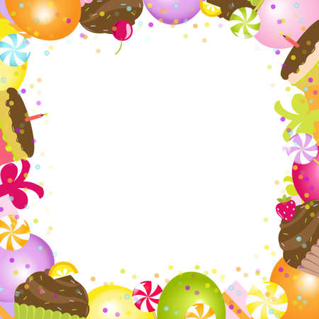 Birthday Frame, Isolated On White Background, Vector Illustration
のイラスト素材