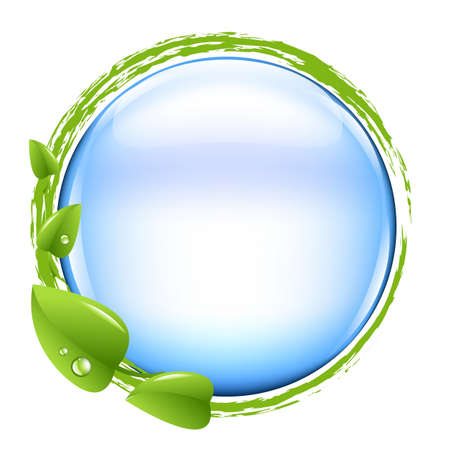 Blue Ball And Green Leafs, Illustration

のイラスト素材