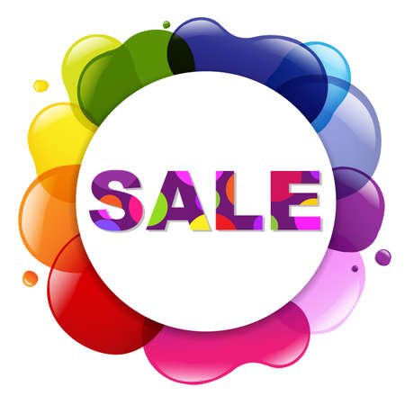 Dialog Balloon And Color Blobs, Vector Illustrationのイラスト素材