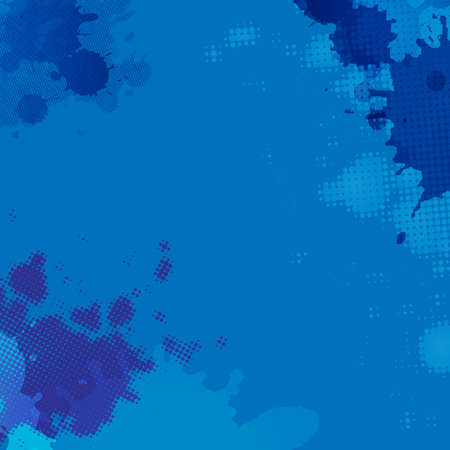 Blue Blob And Dark Blue Background Illustrationのイラスト素材