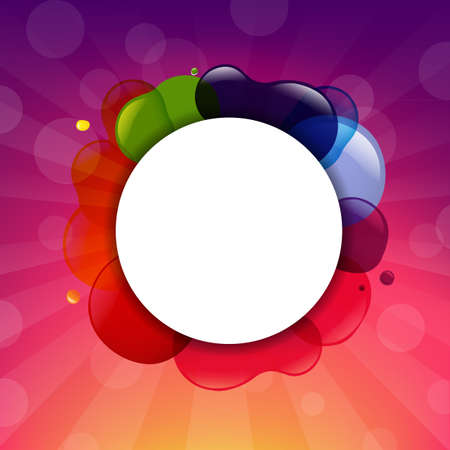 Color Sunburst With Speech Bubble Illustrationのイラスト素材