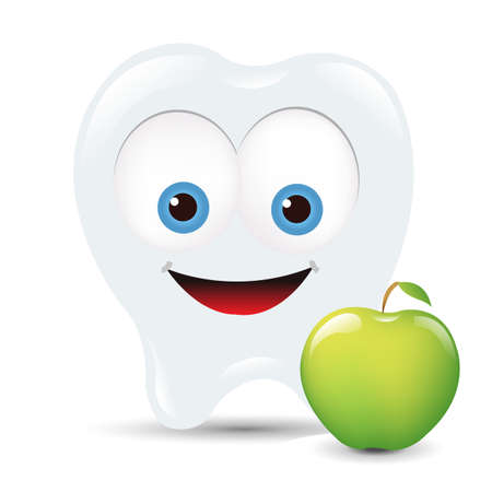 Toot Icon With Apple, Isolated On White Background Illustrationのイラスト素材