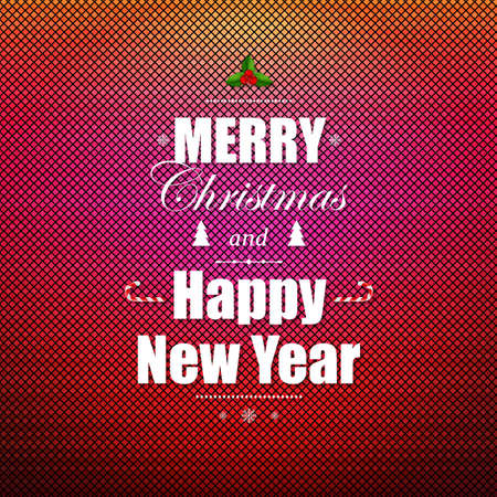 Bright Christmas Greeting Poster, With Gradient Mesh, Vector Illustrationのイラスト素材