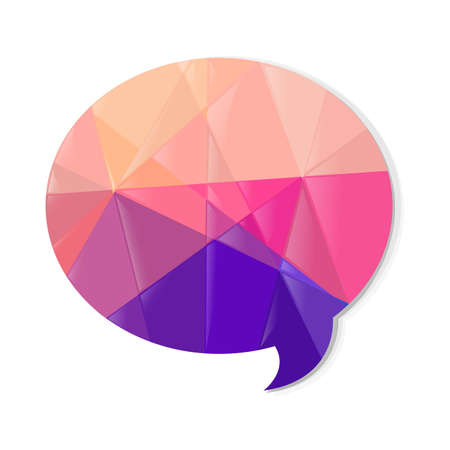 Color Speech Bubble, With Gradient Mesh, Vector Illustrationのイラスト素材