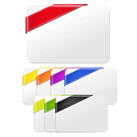 Color Web Ribbons, With Gradient Mesh, Vector Illustrationのイラスト素材