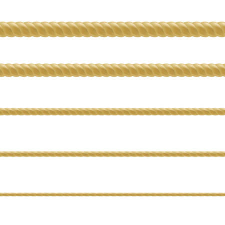 Rope Set, With Gradient Mesh, Vector Illustrationのイラスト素材