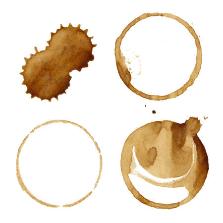 Coffee Stains Set Illustrationのイラスト素材