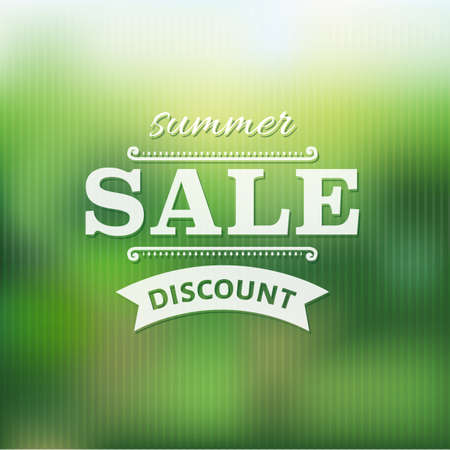 Summer Sale Poster With Bokeh, With Gradient Meshのイラスト素材