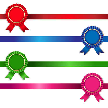 4 Color Rosette Illustrationのイラスト素材