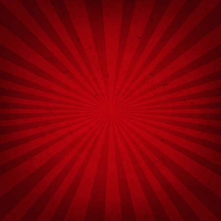 Red Retro Sunburst Paper, With Gradient Meshのイラスト素材