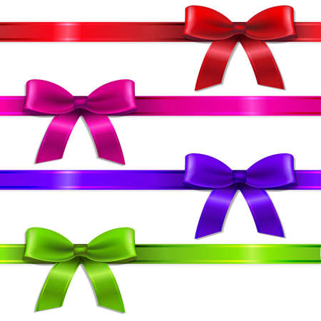 Big Set Ribbons, With Gradient Mesh, Vector Illustrationのイラスト素材