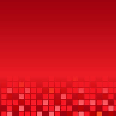 Red Mosaic Poster With Gradient Mesh, Vector Illustrationのイラスト素材